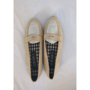 Vtg Perry Ellis Loafers Cream & White Old Money‎ Preppy Office Academia *READ*